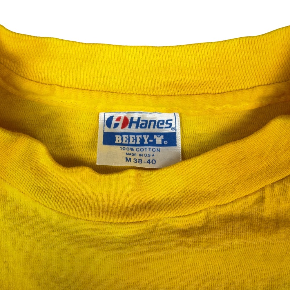 Vtg 1987 Harley Davidson Asheville NC Eagle T Shirt Size S (Tagged M) Yellow USA - Picture 6 of 9